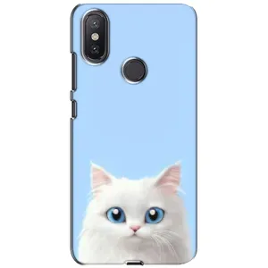 Чехол на тематику: Коты для Xiaomi Mi A2 Lite (Белый кот)
