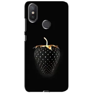Чохол з зображенням смачної їжі для Xiaomi Mi A2 Lite (Чорна полуниця)