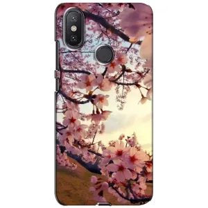 Чехол с принтом САКУРЫ на Xiaomi Mi A2 Lite (Цветущая сакура)