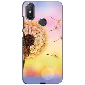 Силиконовый Чехол с одуванчиками на Xiaomi Mi A2 Lite (Цветок-одуванчик)