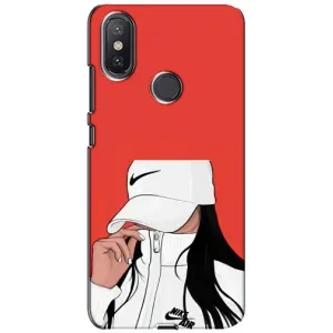 Силіконовый Чохол на Xiaomi Mi A2 Lite з картинкой Модных девушек (Дівчина Nike)