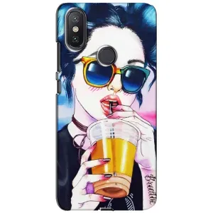 Чохол з картинкою Модні Дівчата Xiaomi Mi A2 Lite (Дівчина з коктейлем)