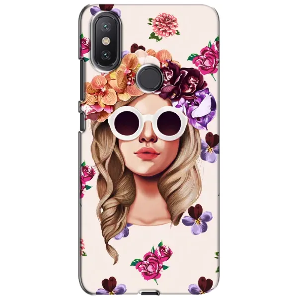 Чехол с рисунком «Девушка в очках» для Xiaomi Mi A2 Lite