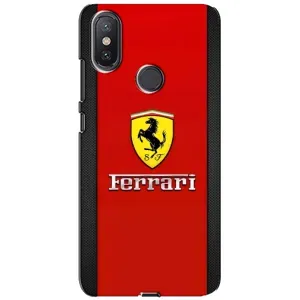 Силиконовый бампер с картинкой машины на Xiaomi Mi A2 Lite (Ferrari Logo)