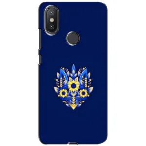 Чохол з картинкою (Патріотичний ГЕРБ) на Xiaomi Mi A2 Lite (Герб в квітах)
