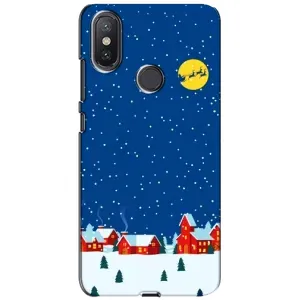 Силіконовий бампер на різдво для Xiaomi Mi A2 Lite (Місто в снігу)
