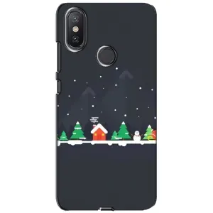 Силіконовий бампер на різдво для Xiaomi Mi A2 Lite (Місто зимове)