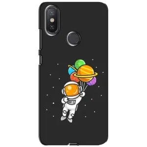 Силіконовый Чохол з принтом "Космонавти" на Xiaomi Mi A2 Lite (Космонавт з кульками)