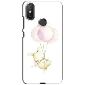 Силиконовый бампер с картинкой животных для Xiaomi Mi A2 Lite (Кролик и шарики)