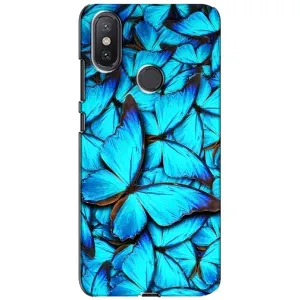 Силиконовый бампер с картинкой животных для Xiaomi Mi A2 Lite (Крылья бабочек)