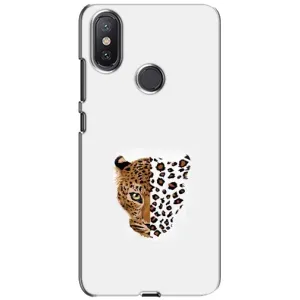 Чохол з леопардовим принтом на Xiaomi Mi A2 Lite (Леопард на білому)