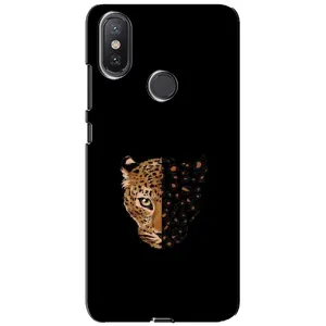 Чохол з леопардовим принтом на Xiaomi Mi A2 Lite (Леопард на чорному)