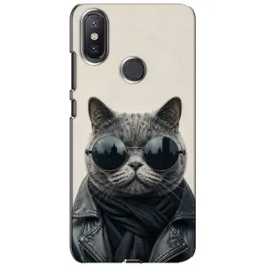 Чехол на тематику: Коты для Xiaomi Mi A2 Lite (Модный кот)
