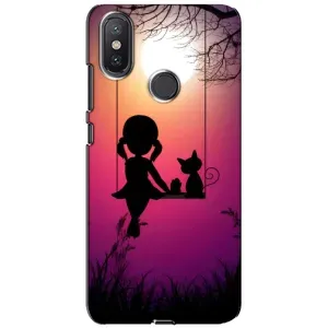 Дівчачий Чохол для Xiaomi Mi A2 Lite (На гойдалці)