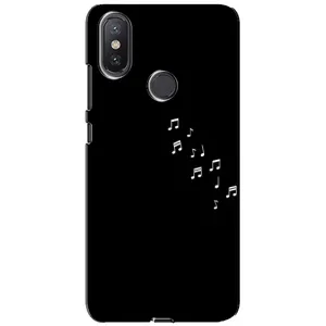 Чохол з картинками на чорному фоні для Xiaomi Mi A2 Lite (Ноти)