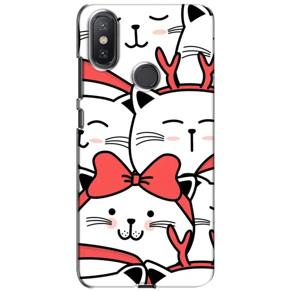 Чехол с рисунком «Новогодние котики» для Xiaomi Mi A2 Lite