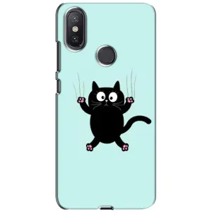 Силиконовый чехол с котиком для Xiaomi Mi A2 Lite (Падающий кот)