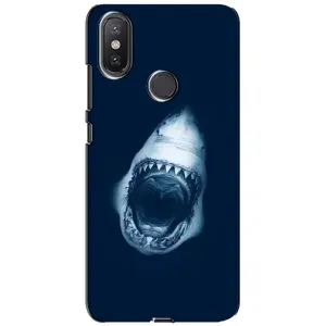 Силиконовый бампер с картинкой животных для Xiaomi Mi A2 Lite (Пасть Акулы)