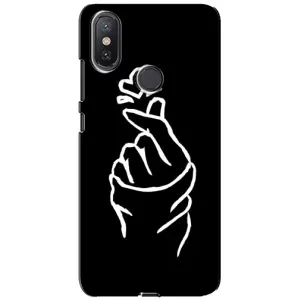 Чохол (Знак сердечка) для Xiaomi Mi A2 Lite (Сердечко на чорному)