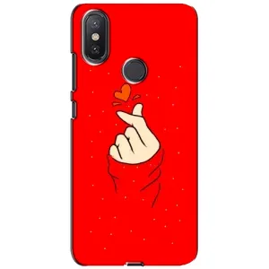 Чохол (Знак сердечка) для Xiaomi Mi A2 Lite (Сердечко на червоному)