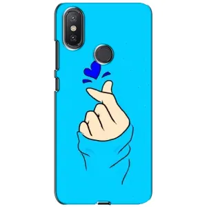 Чохол (Знак сердечка) для Xiaomi Mi A2 Lite (Сердечко на синоьому)