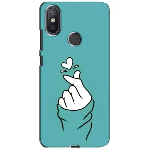 Чохол (Знак сердечка) для Xiaomi Mi A2 Lite (Сердечко на бірюзовому)