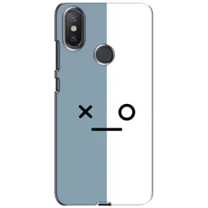 Силиконовые Чехлы (смешные стикеры) для Xiaomi Mi A2 Lite (Серо-белый)