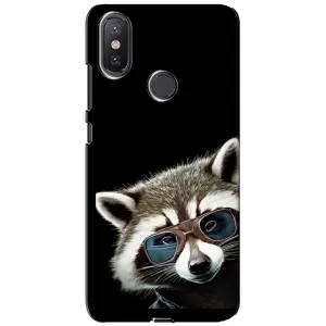 Силиконовый Чехол с Енотами на Xiaomi Mi A2 Lite (Стильный Енот)