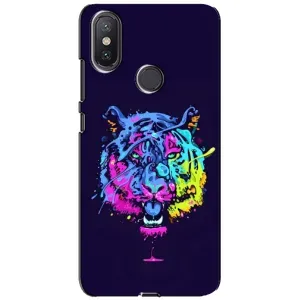 Силиконовый бампер с картинкой животных для Xiaomi Mi A2 Lite (Тигр-Арт)