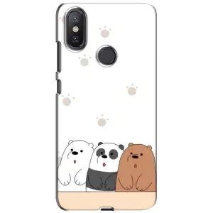 Чехлы с изображением разных животных для Xiaomi Mi A2 Lite (Удивленные медвеженки)