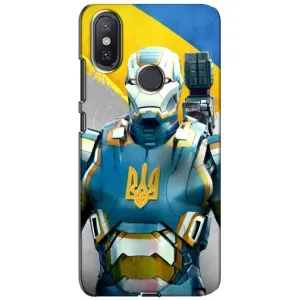 Силиконовый Чехол на Xiaomi Mi A2 Lite (Я-Украина) (Украинский робокоп)