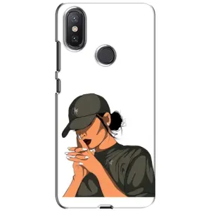 Силіконовый Чохол на Xiaomi Mi A2 Lite з картинкой Модных девушек (У зеленому)