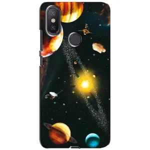 Чехол (ТПУ) с планетами на Xiaomi Mi A2 Lite (Вид с космоса)