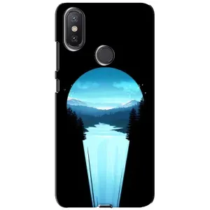 Летний Чехол на Xiaomi Mi A2 Lite (Синий Водопад)