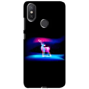 Силиконовый бампер с картинкой животных для Xiaomi Mi A2 Lite (Яркий олень)