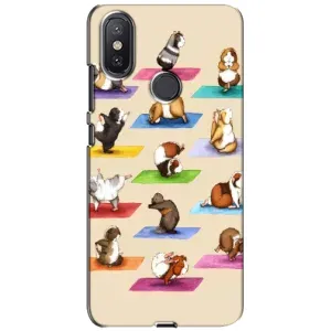 Чохол з Прикольним Принтом на Xiaomi Mi A2 Lite (Йога свинок)