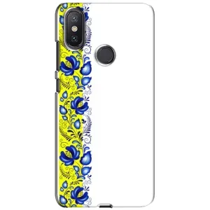 Силіконовый Чохол на Xiaomi Mi A2 Lite з картинкой Вишиванки (Жовто-біла вишиванка)