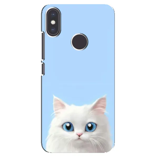 Чехол с рисунком «Белый кот» для Xiaomi Mi A2