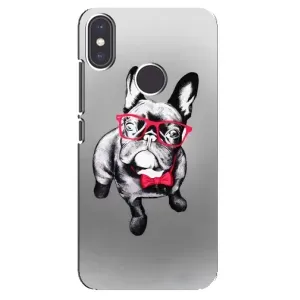 Чехол (ТПУ) Милые собачки для Xiaomi Mi A2 (Бульдог в очках)