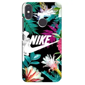 Силіконовый Чохол на Xiaomi Mi A2 з картинкою НАЙК (Квітковий Nike)