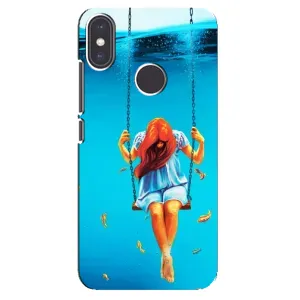 Чехол Стильные девушки на Xiaomi Mi A2 (Девушка на качели)