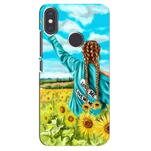 Чехол Стильные девушки на Xiaomi Mi A2 (Девушка на поле)