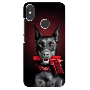 Чехол ДОБЕРМАН для Xiaomi Mi A2 (Доберман злой)