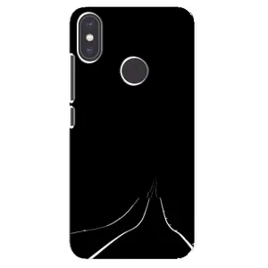 Чехол с картинками на черном фоне для Xiaomi Mi A2 (Дорога)