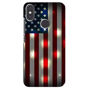 Чехол Флаг USA для Xiaomi Mi A2 (Флаг США 2)