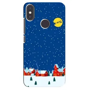 Силиконовый бампер на рождество для Xiaomi Mi A2 (Город в снегу)