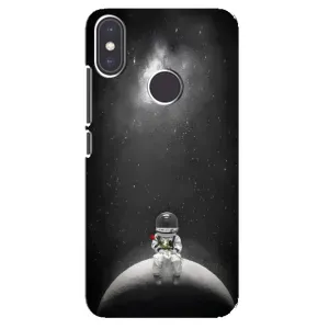Силіконовый Чохол з принтом "Космонавти" на Xiaomi Mi A2 (Космонавт романтик)