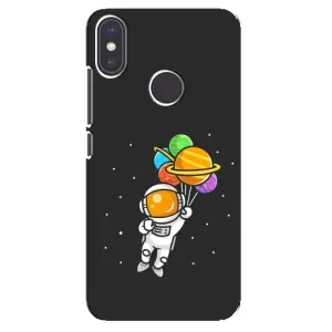 Силіконовый Чохол з принтом "Космонавти" на Xiaomi Mi A2 (Космонавт з кульками)