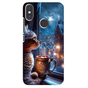 Чехлы на Новый Год Xiaomi Mi A2 (Кот новогодний)