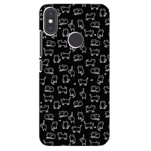 Чехол на тематику: Коты для Xiaomi Mi A2 (Котики на черном)